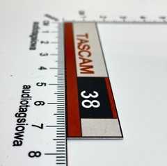 TASCAM 38 Tape Deck Badge Custom Aluminum Self Stick