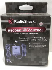 RadioShack Telephone Recording Control 43-228A