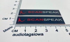 ScanSpeak Speaker Badge Logo Emblem PAIR Custom Made Self Stick Aluminum