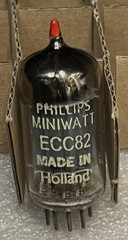 VERY RARE NOS PHILIPS MINIWATT ECC82 12AU7 TALL WELDED PLATES 1956 D GETTER MINT