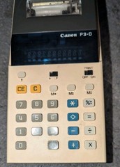 CANON P3-D PRINTER CALCULATOR WITH TWO PAPER ROLLS CANON P3D HANDHELD DESK