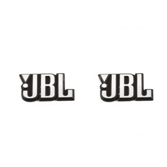 2pcs JBL Aluminum Silvery Logo Badge Replacement piece 23mm(0.90&Prime;)X 13mm(0.51&Prime;)