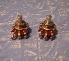1965 Stackpole 100K set 2 Audio Potentiometers 304-6516 Vintage Guitar /Amp USA