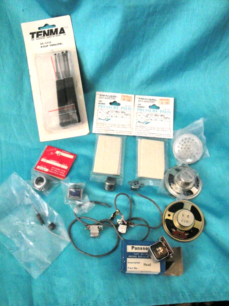 Vintage Lot Cassette Deck New Used Parts Heads Speakers Open Box Reel To Reel