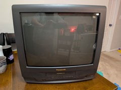 Vintage Panasonic PV-M2079 20in CRT TV VCR Combo FM Tested Retro Gaming **Read**