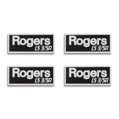 Rogers LS3/5A Speaker Grill Logo Badge Silver Black 35mm(1.37&Prime;)X15mm(0.59&Prime;)