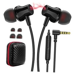 Wired Headphones Earphones for Laptop PC Chromebook Noise Isolating Ear Black