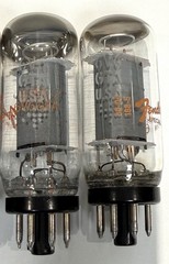 (1) FENDER 6V6GTA Tube Made In USA By RCA Coin Base B&K 700 606 & Current Tested