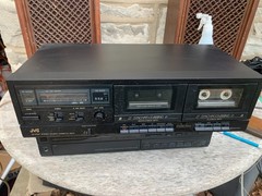 JVC TD-W103 Vintage Dual Cassette Tape Deck Player Recorder AS IS Made In Japan