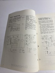 Pioneer Model RT-1020L Service Manual Additional 1973 Very Rare