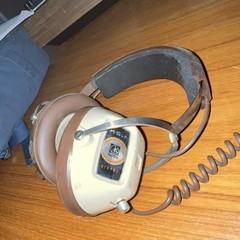 Koss K-6LC Stereo Over-Ear Headphones, Adjustable Headband, Beige/Brown