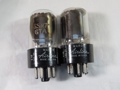 2 Pcs. Ward&rsquo;s Airline Vacuum Tubes 6SN7GTA tested
