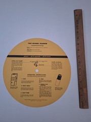 Vintage Paper Disc Record Changer Instructions Vibrant Yellow! Part No. 31545-4
