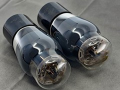 Matched Pair RCA Victor 6F6G Tubes Black Plates Matched Codes Test Strong