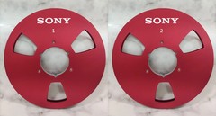One Pair 10.5 » silvery Sony Tape reel High Quality Aluminum Take Up Reel..