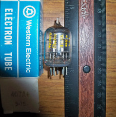 Strong NOS Western Electric Black Plate D Getter 407A Tube