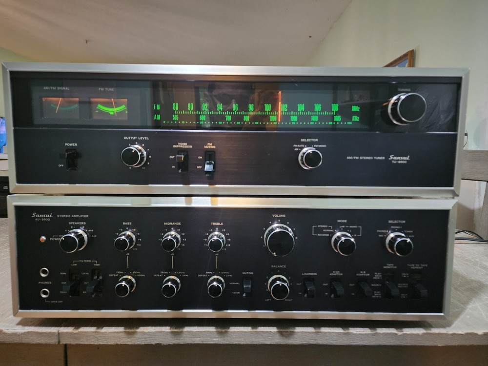 Sansui AU-9500 Amplifier/ TU-9500 Tuner AMAZING CONDITION tested Working
