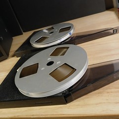 Pair of Vintage 7&Prime; Aluminum Tape Reels for Akai GX-77 Reel to Reel Tape Deck