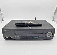 Emerson EV477 4 Head VCR With Remote WORKS *READ DESCRIPTION* ISSUE WITH EJECT