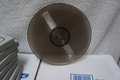 7 AMPEX 631 PLASTIC EMPTY TAKE-UP REEL & BOX 7 INCH for 4-track 3.75 ips 7.5 ips