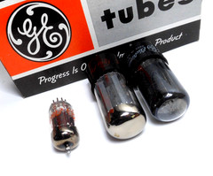 GE 1960s&rsquo; Fender Champ 5F1 Tweed Amp Tubes Set 6V6GT 5Y3GT 12AX7A USED-TEST NOS