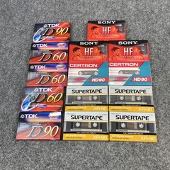 Lot 15 NEW Sealed Blank Cassette Tapes TDK Zipper Carry Case TDK Sony Realistic