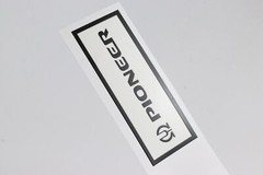 Pioneer logo badge Sticker Decal waterproof 108mm(4.25&Prime;)X40mm(1.57&Prime;)