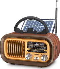 PRUNUS J-150 Portable Radio AM FM SW Bluetooth Speaker, Retro Radios Vintage Tra