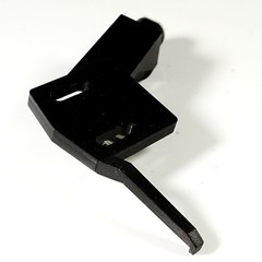 Black Angle ADC Type Headshell for Straight Tonearm Turntable w/ Cables Used 6