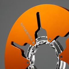 Studevox 10.5&Prime; Edge Polished Orange Aluminium Tape Reel For Reel Tape Recorders