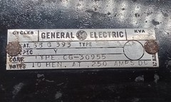 1 NOS General Electric (GE) – Power filter choke / 10 Hy, @ .250 AMPS @ 100 Ω
