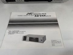 JVC KD-V44J Cassette Deck Silver Vintage W/Box & Manual, Clean! Working!