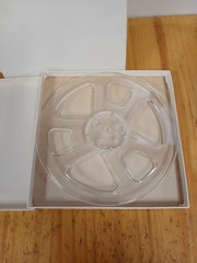 7&Prime; plastic reel in white case lot of 5 analog reel to reel