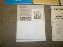 ORIGINAL Teac A-3340S – Service Manuals W/ Schematics, Parts List, Complete – EX