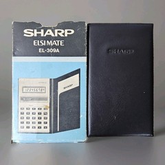 Vtg Sharp ELSI Mate EL-309A Calculator 8 Digit Display RETRO W/ Orig Box Papers