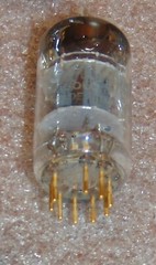 RARE 3 MICA* ONE TUBE * 12AT7 6201 NOS Sylvania [] Getter GOLD Pin 12AT7WA ECC81