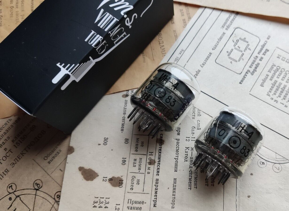 IN-4 x 2 Set Nixie Tube NEW NOS (USA Seller)