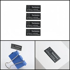 Technics logo badge Sticker Decal waterproof 26mm(1.02&Prime;)X13mm(0.51&Prime;)