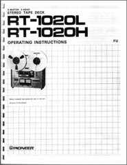 Pioneer RT-1020L and RT-1020H Reel to Reel Tape Deck Owners Manual