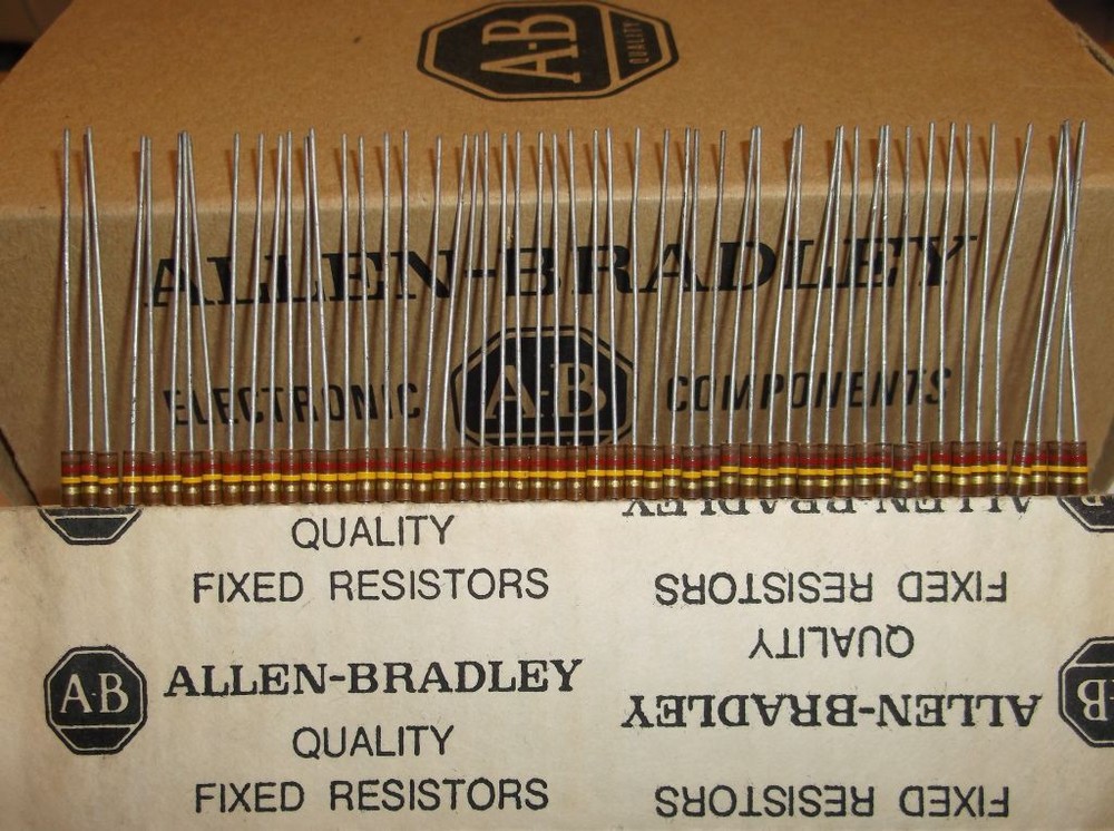 Allen Bradley 120k 5% 1/4 watt Carbon Comp Resistors 50pc