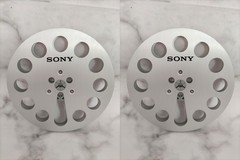 One Pair Silvery TAPE REEL Sony 7 » inch Light Metal Aluminum Take Up Reel