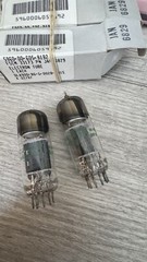 Matched Pair JAN 6829 / E180CC / 12AV7 NOS Foil O Getters audio Tubes