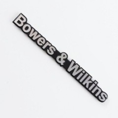Bowers & Wilkins logo badge replacement piece Aluminum 51mm(2.00&Prime;)X5mm(0.19&Prime;)