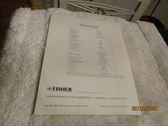 Vintage Fisher Studio Standard CR-113 Stereo Cassette Tape Deck Owners Manual
