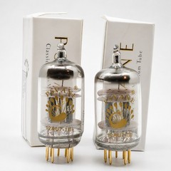 Psvane T-II 12AU7-T Matched Pair Triple Mica Gold Pin Strong Nosie Tested