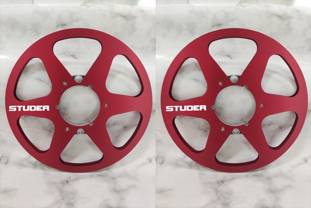 One New red Aluminum STUDER 10.5 » tape reel for A80 A810 A820 tape recorder