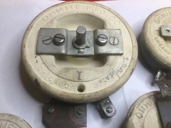 Four Vintage Ohmite Wire Wound Pots.