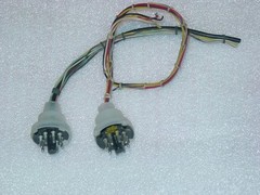 Octal tube male plug with wire 2 pcs vintage radio amp experiment