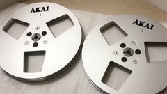 One Pair silvery TAPE REEL Akai 7&Prime; inch Light Metal Aluminum Take Up Reel