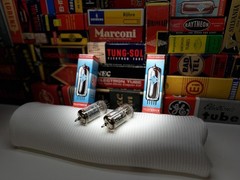 2xVintageNOS SameCode TelefunkenGermany 6211 DiamondBase /TopGrade 12AU7 /ECC802
